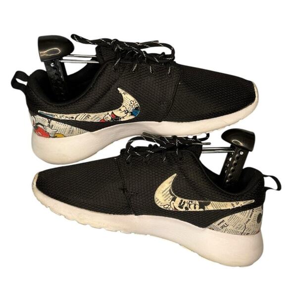 Women Nike Roshe One 511882-094 Lace Up Mesh Athletic Sneaker Shoes Size 8 Black - Picture 2 of 5